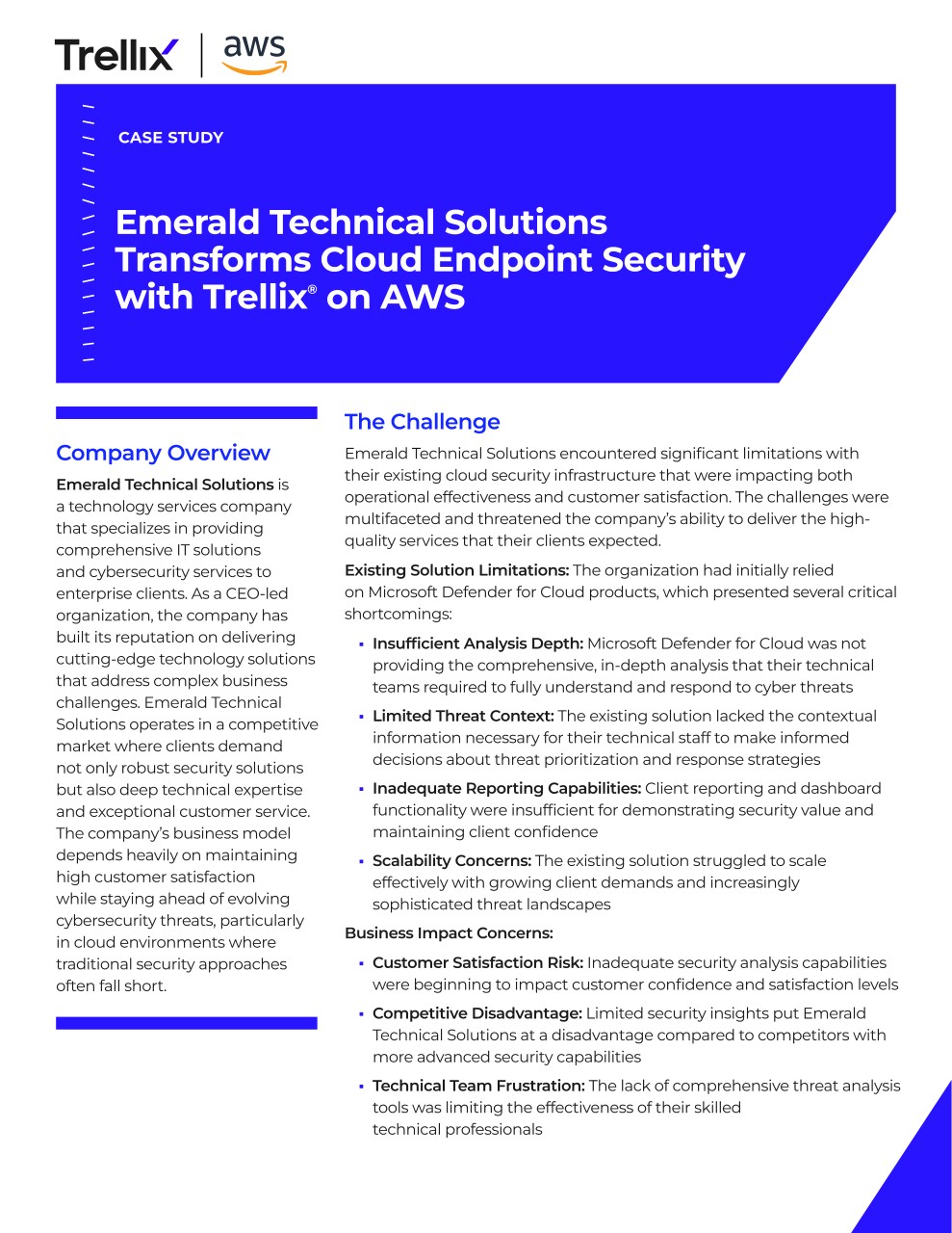 Emerald Technical Solutions Transforms Cloud Endpoint Security with Trellix on AWS Thumbnail