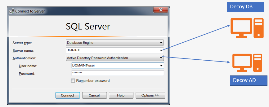 Figure 27. Decoy machines running clients pointing to decoy services