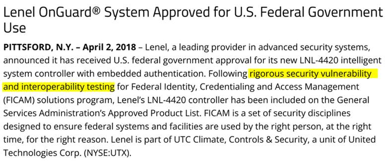Figure 1. LNL-4420 approved for U.S. Government Use